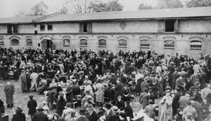 A group of 7,000 Jewish people expelled from Germany by the German Nazi authorities and living in Zbaszyn on the Polish-German border, 3rd November 1938. More than a thousand are staying in a stable and others are in huts provided by the authorities. The German action is in response to the Polish government�s removal of the Polish citizenship of Jews living outside the country. A total of 17,000 German Jews were expelled from Germany over this issue. (Photo by Keystone/Hulton Archive/Getty Images)