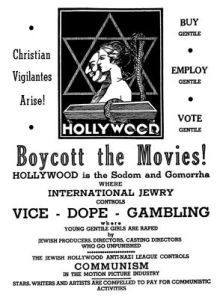  On October 1, 1938, ‘Box Office,’ a glossy trade weekly, reprinted a crude antisemitic leaflet circulating around theaters in the Midwest and, closer to home, along the streets of downtown Los Angeles.